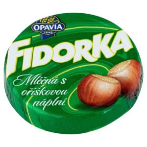 Opavia Fidorka Mléčná s oříškovou náplní, oplatka, zelená 30g