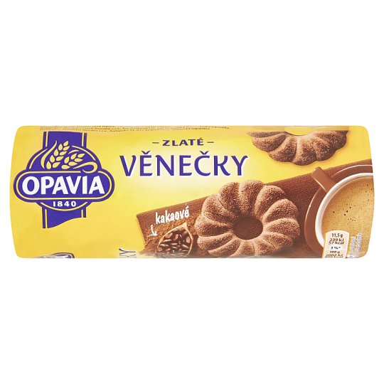 Opavia Zlaté Věnečky kakaové sušenky 150g