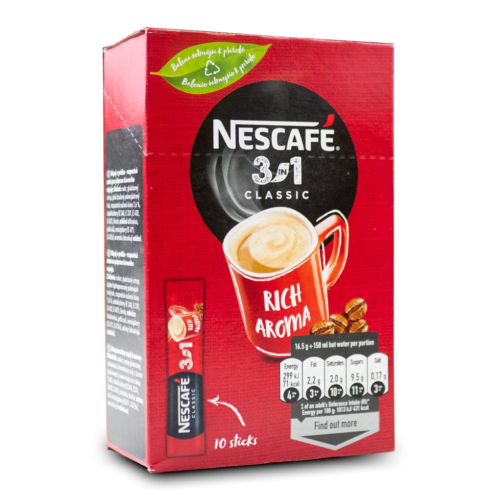 Nescafé clasic 3v1 10x16,5g