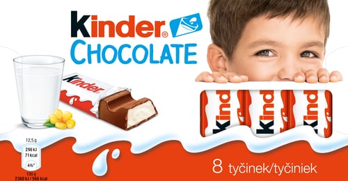 Kinder Chocolate tyčinky z mléčné čokolády s mléčnou náplní 100g